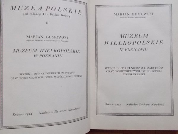 Marian Gumowski • Muzeum Wielkopolskie w Poznaniu [1923]