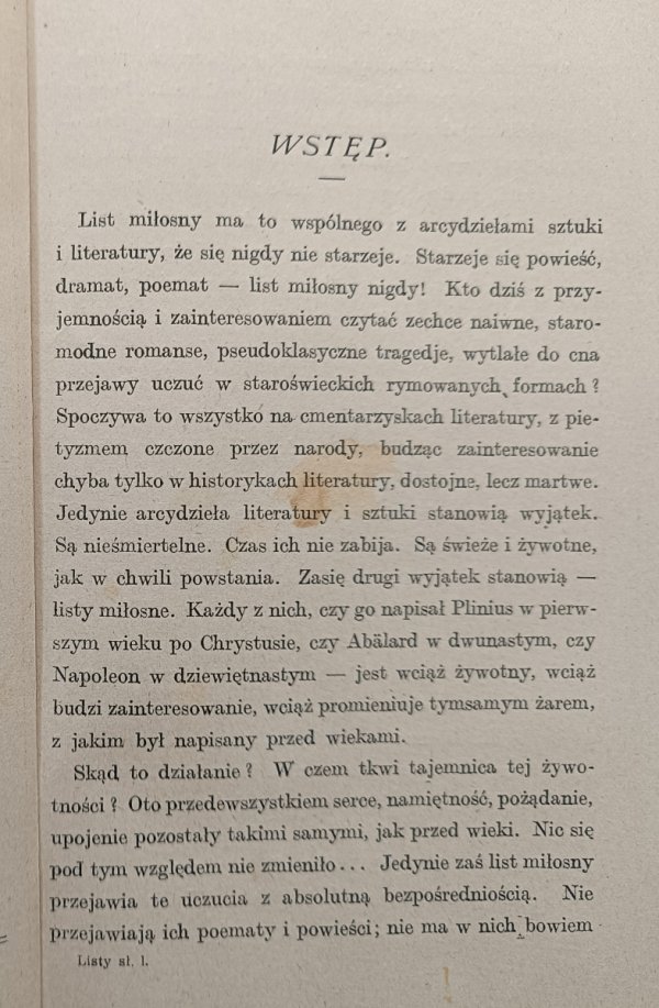 Listy miłone sławnych ludzi [1922]