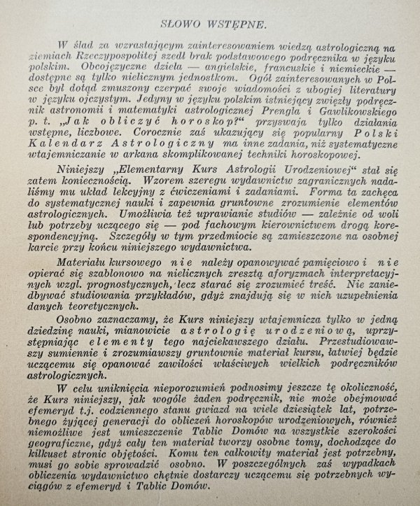 Elementarny kurs astrologii urodzeniowej w 15 lekcjach