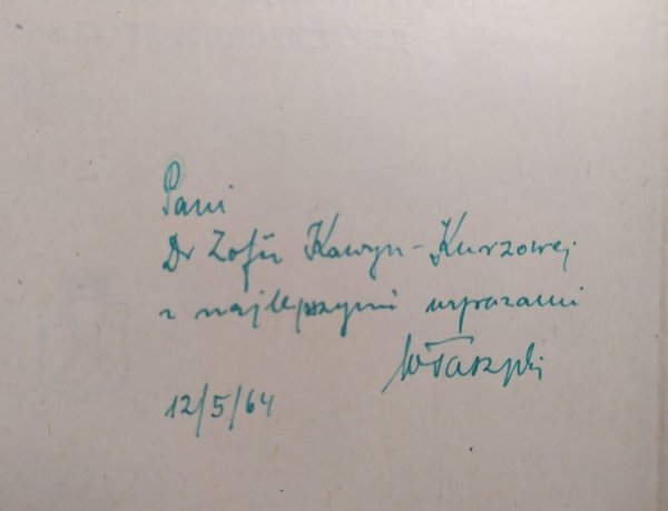 Witold Taszycki Odmiana rzeczowników typu sędzia, sędziego w perspektywie historycznej [dedykacja autorska]