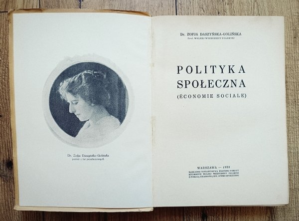 Zofia Daszyńska-Golińska Polityka społeczna (economie sociale)