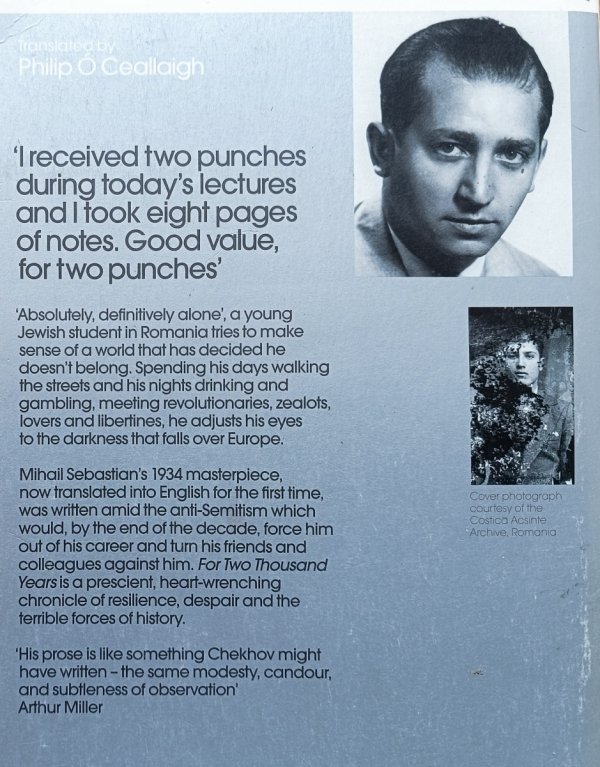 Mihail Sebastian For Two Thousand Years