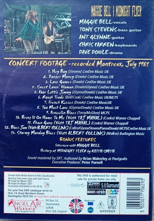 Maggie Bell and Midnight Flyer Live Montreux July 1981 DVD