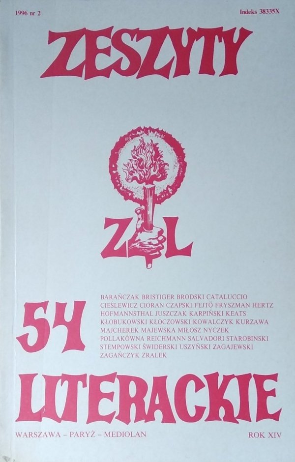 Zeszyty Literackie 54/1996 Josif Brodski, EM Cioran, John Keats