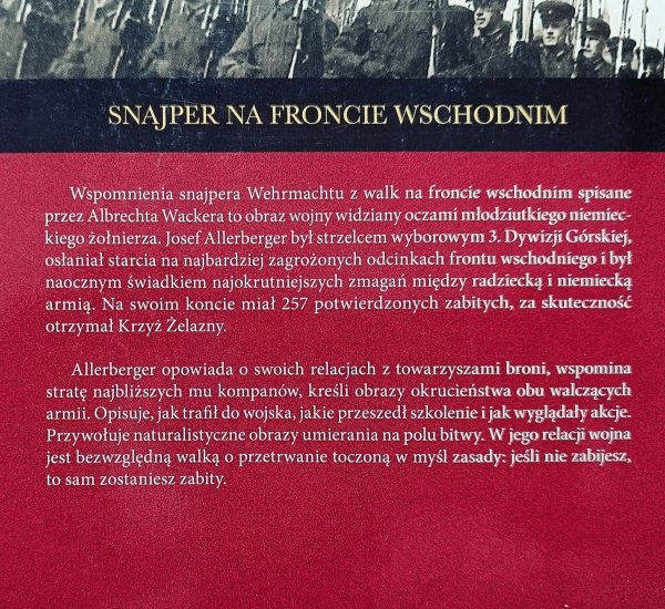 Albrecht Wacker Snajper na froncie wschodnim. Wspomnienia Josefa Allerbergera