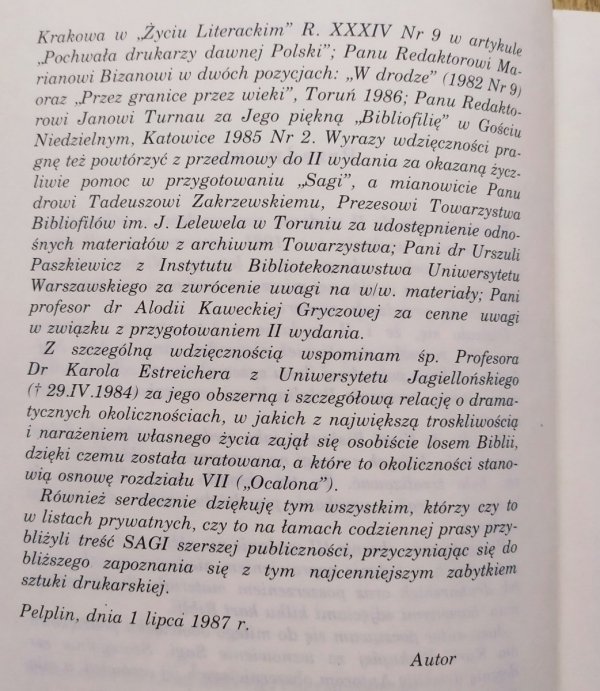 ks. Antoni Liedtke Saga Pelplińskiej Biblii Gutenberga