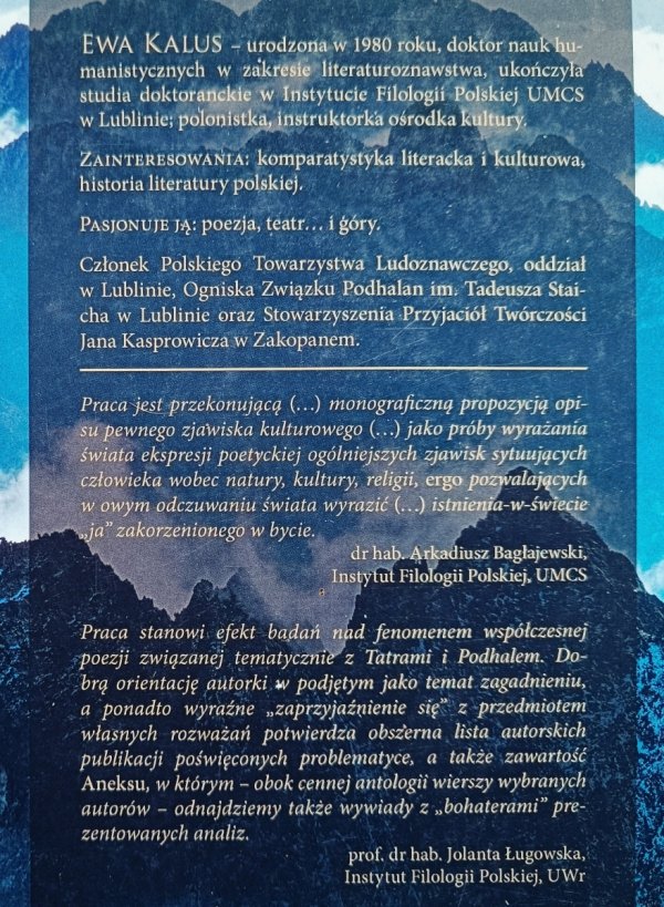 Ewa Kalus Skalne olśnienia. Współczesna poezja tatrzańsko-podhalańska