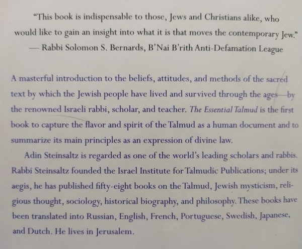 Adin Steinsaltz • The Essential Talmud