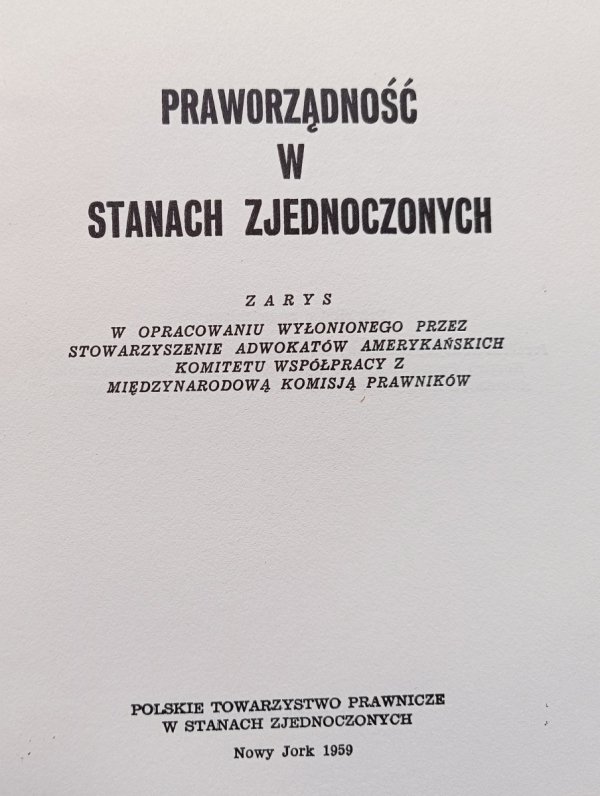 Praworządność w Stanach Zjednoczonych
