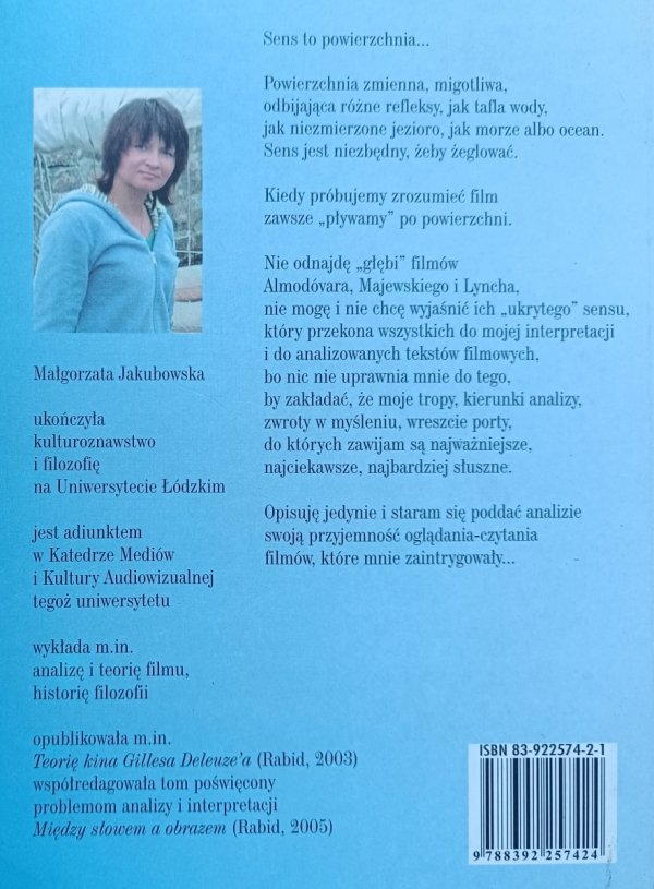 Małgorzata Jakubowska Żeglowanie po filmie