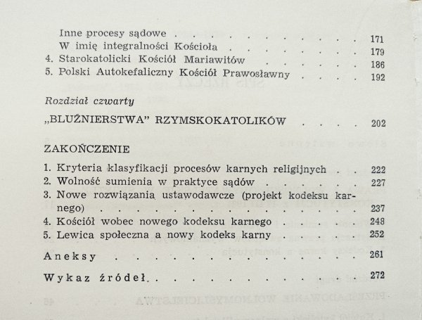 Michał T. Staszewski Wolność sumienia przed trybunałem II Rzeczypospolitej