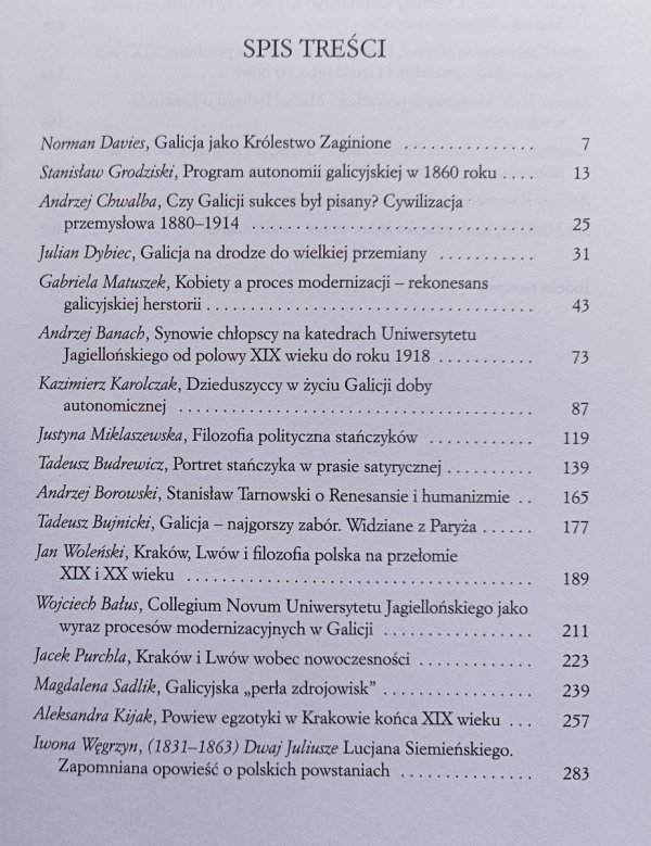 Kraków i Galicja wobec przemian cywilizacyjnych (1866-1914): studia i szkice