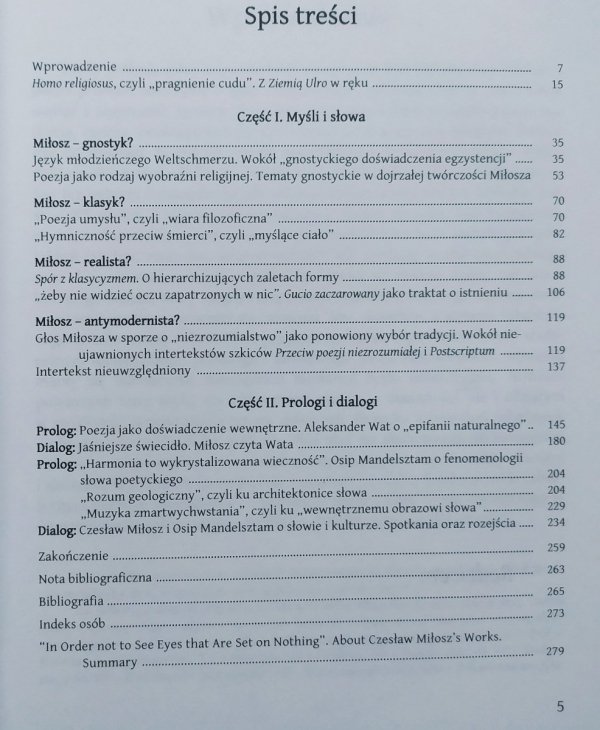 Agata Stankowska 'Żeby nie wiedzieć oczu zapatrzonych w nic'. O twórczości Czesława Miłosza [dedykacja autorska]