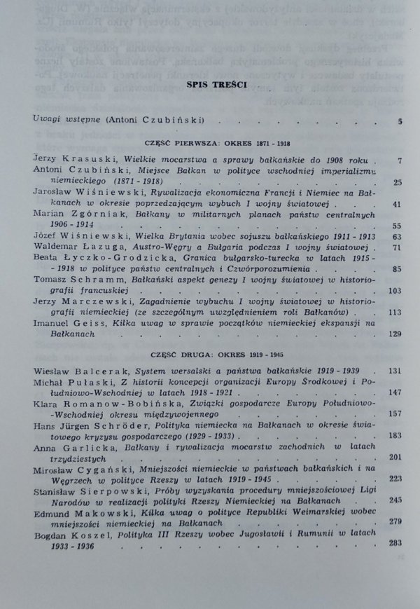 Czubiński Antoni • Państwa bałkańskie w polityce imperializmu niemieckiego w latach 1871-1945