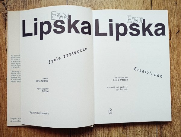 Ewa Lipska Życie zastępcze. Ersatzleben