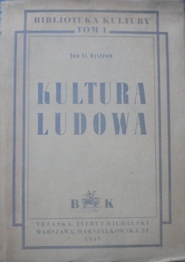 Jan St. Bystroń • Kultura ludowa