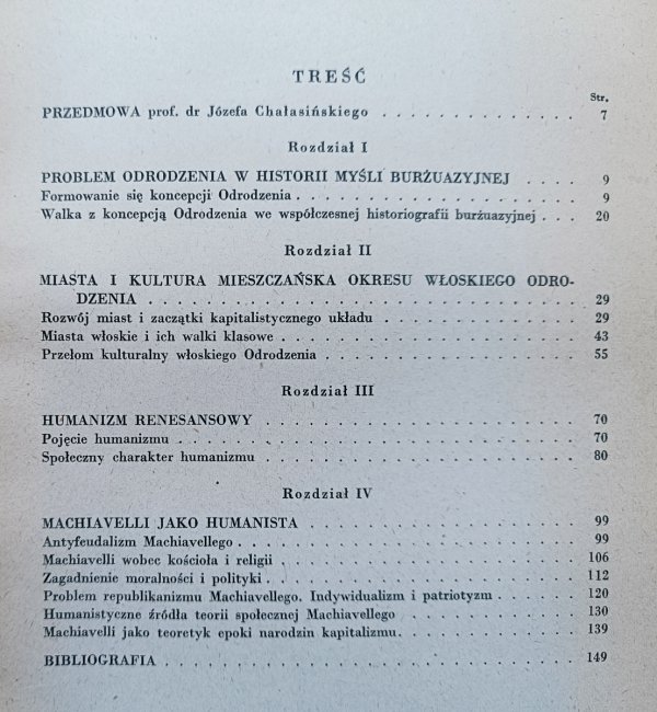 Antonina Kłoskowska Machiavelli jako humanista na tle włoskiego odrodzenia