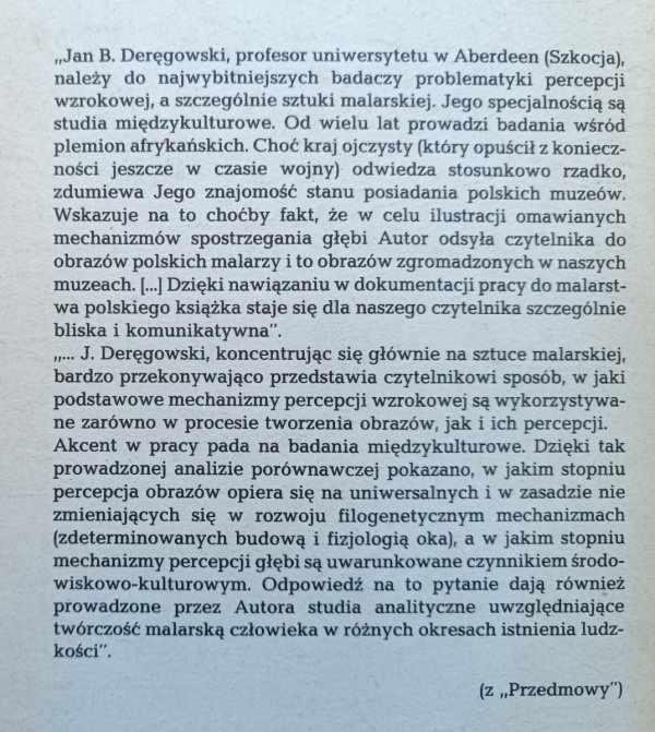 Jan B. Deręgowski Oko i obraz. Studium psychologiczne