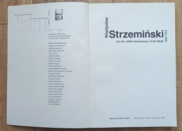 Władysław Strzemiński: On the 100th Anniversary of His Birth 1893-1952