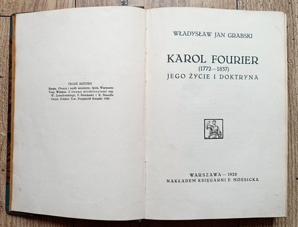 Władysław Jan Grabski Karol Fourier(1772-1837): jego życie i doktryna