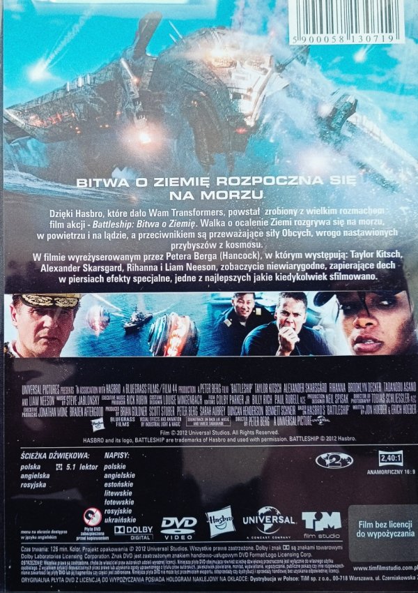 Peter Berg Battleship: Bitwa o Ziemię DVD