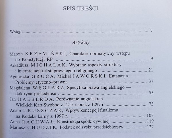 Studenckie Zeszyty Prawnicze UJ zeszyt 4