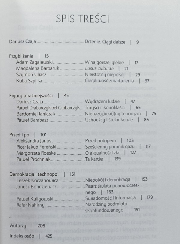 red. Dariusz Czaja Sejsmografie. Przypisy do Nienazwanej teraźniejszości Roberto Calasso