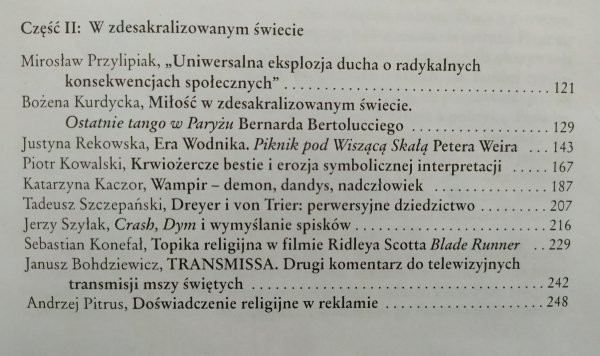 red. Mirosław Przylipiak • Poszukiwanie i degradowanie sacrum w kinie