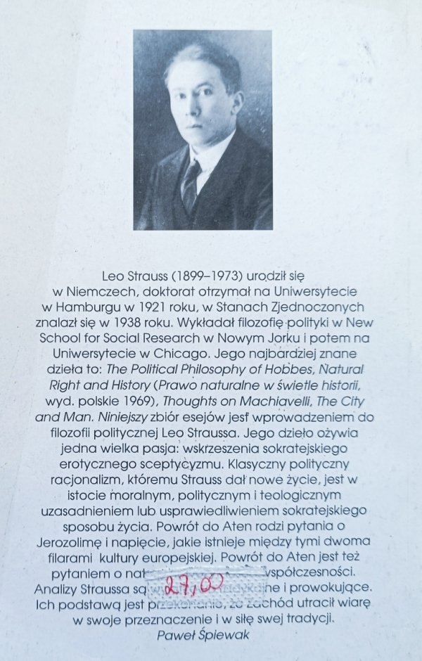Leo Strauss Sokratejskie pytania