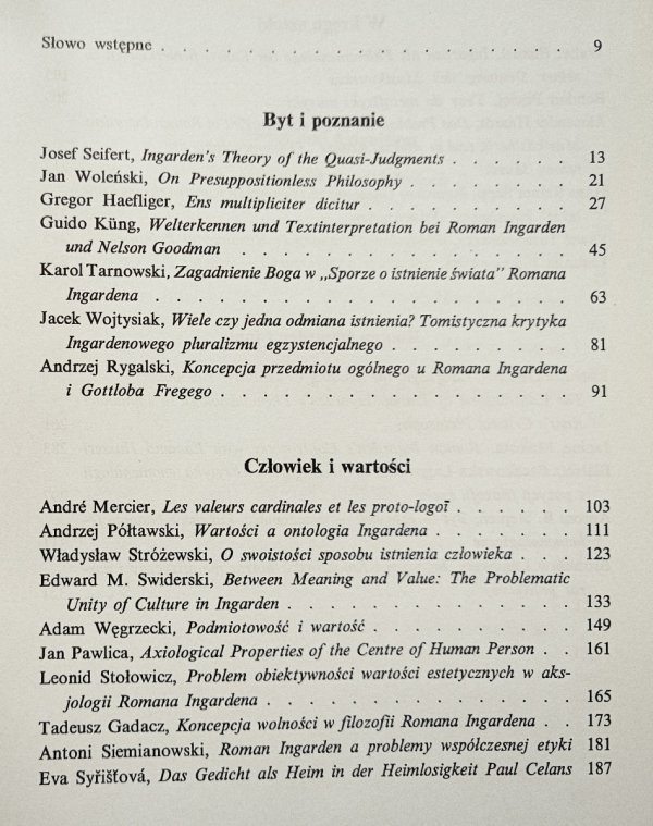 Roman Ingarden a filozofia naszego czasu