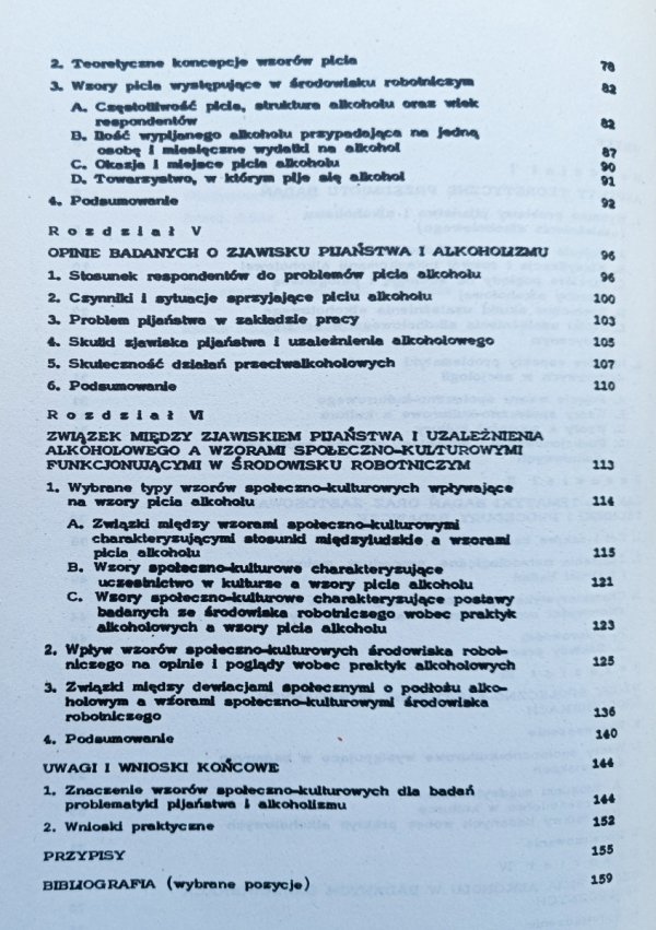 Wzory społeczno-kulturowe a zjawisko pijaństwa i alkoholizmu w środowisku robotniczym