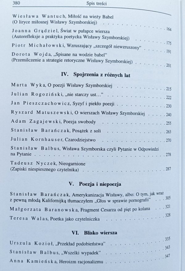 Radość czytania Szymborskiej: wybór tekstów krytycznych