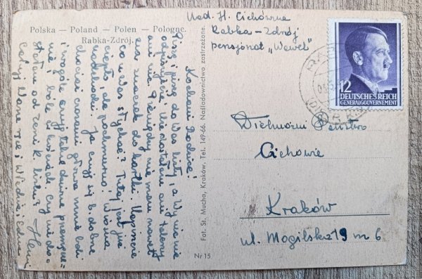 Rabka. Kościółek modrzewiowy św. Magdaleny z XVI w. / pocztówka