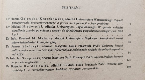 Studia prawnicze zeszyt 3 (105) 1990