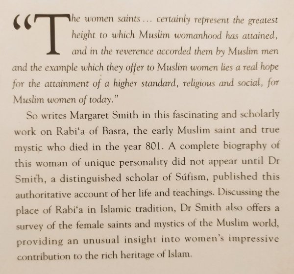 Margaret Smith Rabi'a. The Life and Work of Rabi'a and Other Women Mystics in Islam