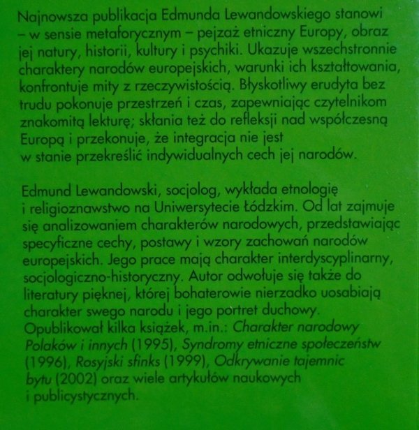 Edmund Lewandowski • Pejzaż etniczny Europy