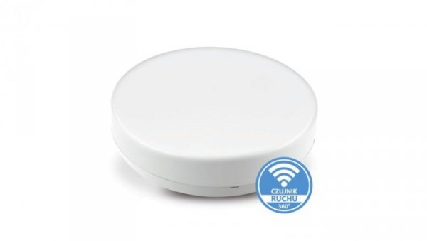 Plafon NEO n/t 13W AC 230V 50Hz 4000K (neutr.) 120 st. IP54 z czujnikiem ruchu 1390lm PL-NEO/LED/13W/CR biały