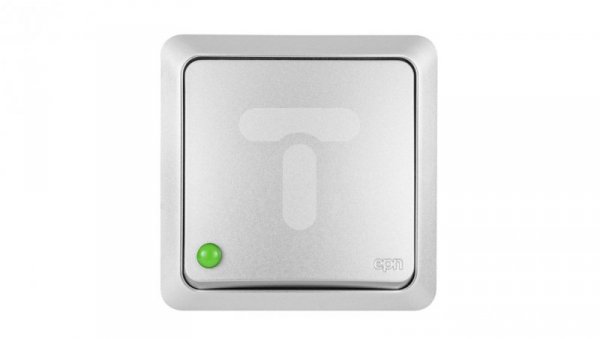 BERG Łącznik jednobiegunowy n/t 10AX IP20 srebrny 3710-06
