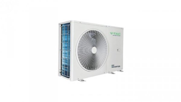 Pompa ciepła monoblok 6kW 1-faz V-TAC ATW +grzałka 3kW VT-M6KW-P1H3-W R32