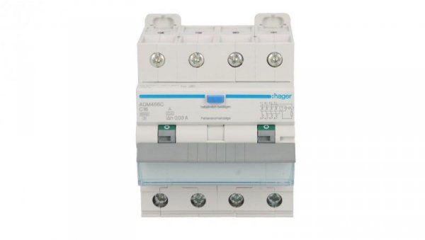 Wyłącznik różnicowo-nadprądowy RCBO 4P C16A 0,03A Typ A 6kA RCBO ADM466C