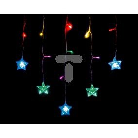 Lampki choinkowe kurtynka 14l LED z dekoracją 1m dekoracji kolor multikolor 1m /7cm 3 x bateria AAA 1,5 V wewnętrzne 10-601