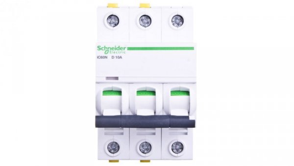 Wyłącznik nadprądowy 3P D 10A 6kA AC iC60N-D10-3 A9F05310