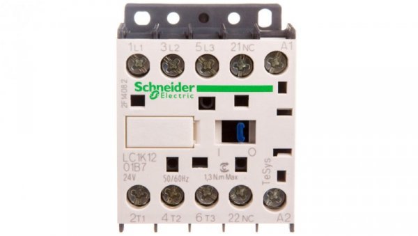 Stycznik mocy 12A 3P 24V AC 0Z 1R LC1K1201B7