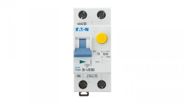 Wyłącznik różnicowo-nadprądowy 2P 20A B 0,03A typ AC PKNM 20/1N/B/003 236235