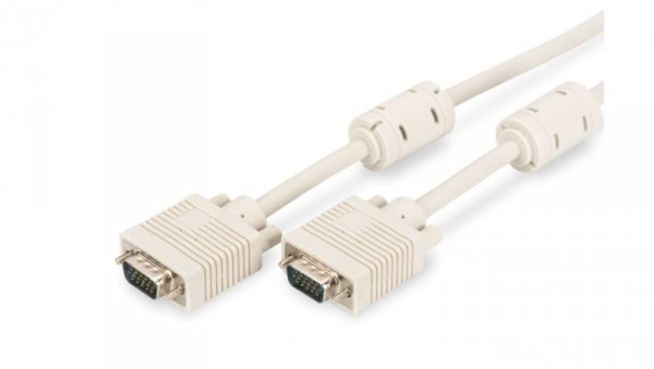 Kabel połączeniowy VGA Typ DSUB15/DSUB15, M/M beżowy 10m AK-310103-100-E
