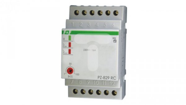 Przekaźnik kontroli poziomu cieczy 16A 2P 1-100kOhm z regulacją czułości bez sond PZ-829RC-B