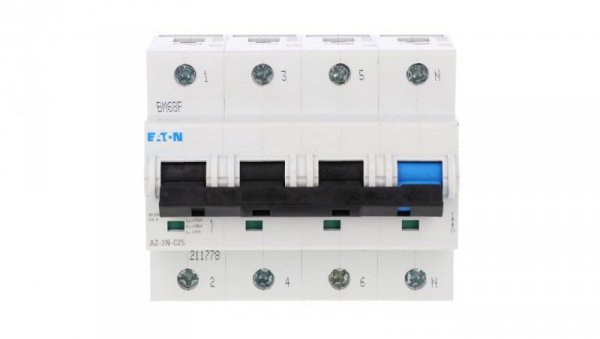 Wyłącznik nadprądowy 3P+N C 25A 25kA AC AZ-3N-C25 211778