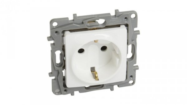 NILOE Gniazdo pojedyncze SCHUKO 16 A 250 V z przesłonami białe 764529