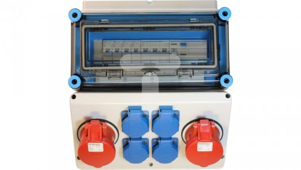 Rozdzielnica gniazdowa 2x16A 400V, 4x16A 230V IP44 Mi-GN/Z 400001