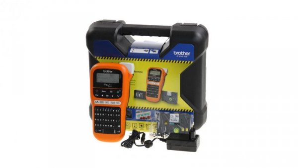 Drukarka etykiet PTE110VPYJ1 / drukarka opisów dla elektryka /zestaw walizkowy etykiet PT-E110VP